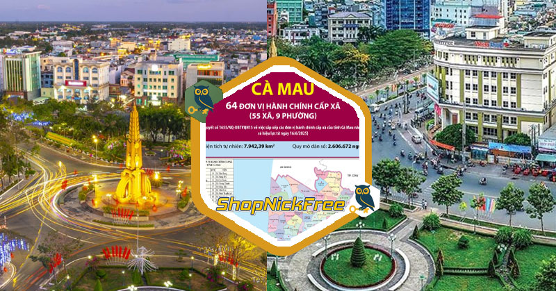 Danh sách các Xã, Phường ở Cà Mau
