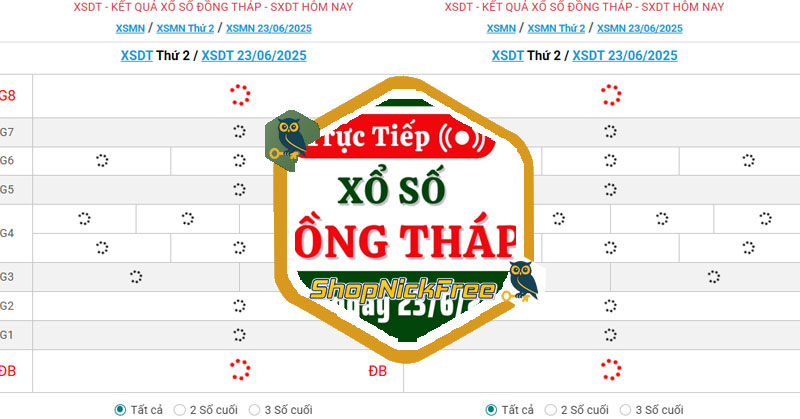 Xổ số Đồng Tháp 23/6/2025 - Kết quả xổ số Đồng Tháp ngày 23/6/2025