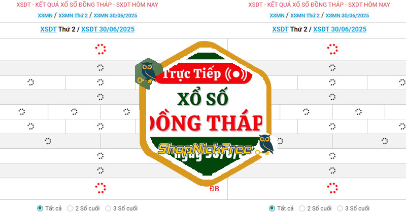 XSDT 30/06/2025 - Kết quả xổ số Đồng Tháp hôm nay 30/06/2025