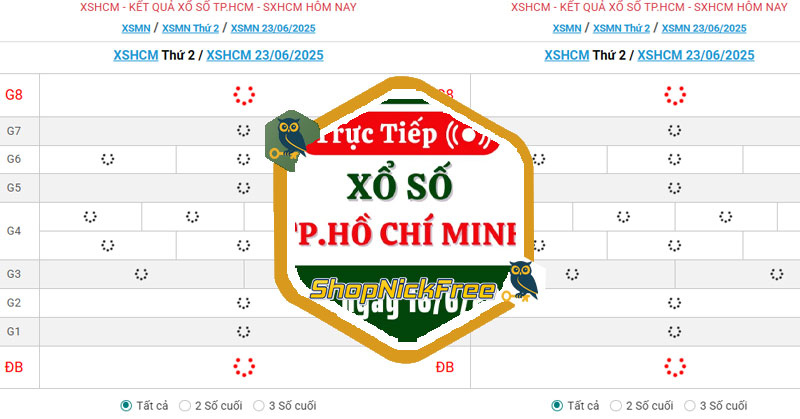Xổ số TP.HCM 23/6/2025 - Kết quả xổ số TP.HCM ngày 23/6/2025