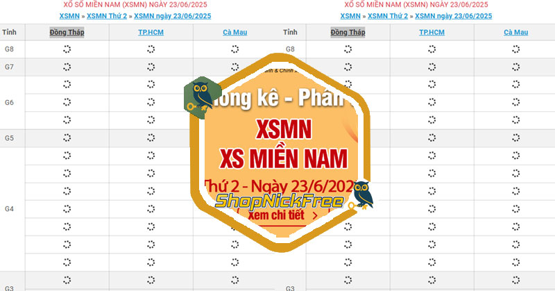 XSMN 23/06/2025 - Xổ số ngày 23 tháng 6 năm 2025