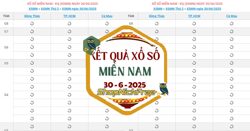 XSMN 30/06/2025 - Kết quả xổ số ngày 30 tháng 6 năm 2025