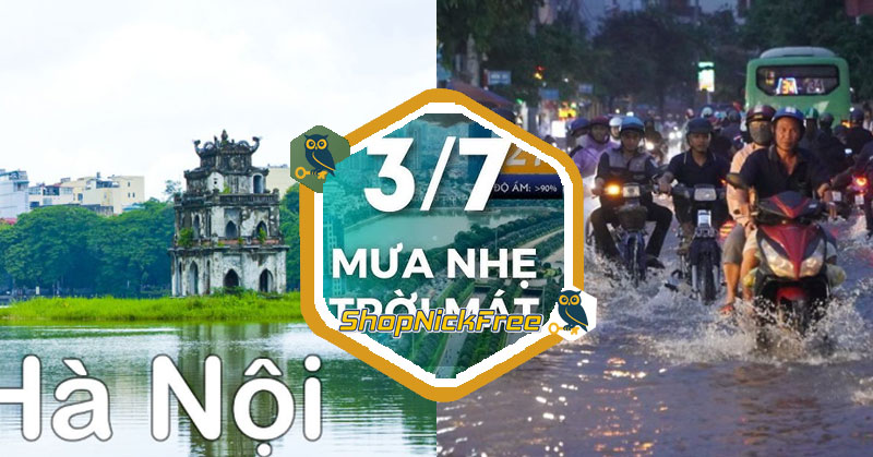Thời tiết Hà Nội hôm nay 3/7/2025