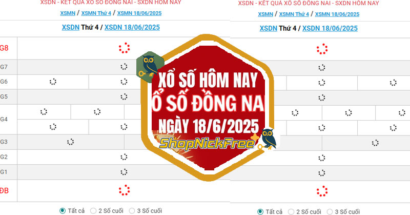 Xổ số Đồng Nai 18/6/2025 - Kết quả xổ số Đồng Nai ngày 18/6/2025