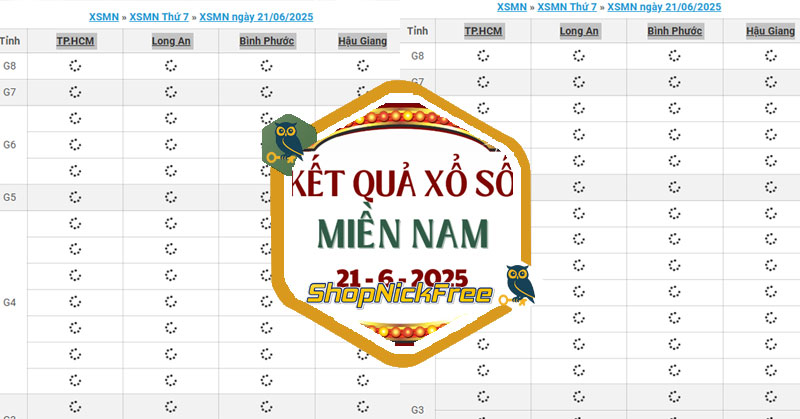 XSMN 21/06/2025 - Xổ số ngày 21 tháng 6 năm 2025